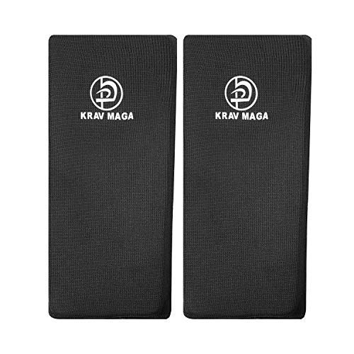 Krav Maga Black Elasticated Cotton Forearm Guards ( Padded Both Sides ) - XL