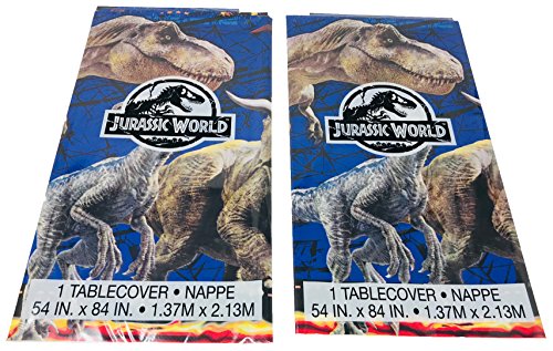 Jurassic World Fallen Kingdom Plastic Tablecover Party Supplies, 2 Pack