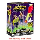 Stomp Rocket Ultra Rocket LED, 4 Rockets - Outdoor Rocket Toy Gift for Boys and Girls- Comes with Toy Rocket Launcher - Ages 6 Years and Up