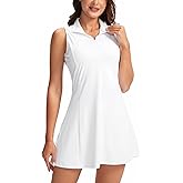 Viodia Women's Tennis Golf Dress with Shorts Active Exercise Workout Sports Athletic Dresses for Women with Zipper Pockets