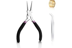 MUZHUPGUZ Round Nose Pliers, Wire Jewelry Making Tools,Jewelry Pliers Jewelry Making Tools for Crafts-Matte Handle