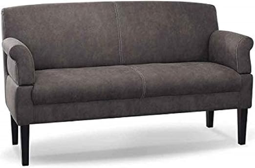 Cavadore 3 Sitzer Kuchensofa Malm Sitzbank Fur Kuche Oder Esszimmer In Lederoptik Inkl Armteilverstellung Federkern Und Moderner Kontrastnaht 182 X 97 X 78 Mikrofaser Grau Amazon De Kuche Haushalt