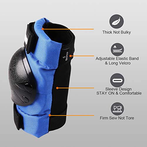 GROTTICO Adult-Youth-Kids Knee-Elbow-Pads Wrist-Guards - Skateboard Roller Inline Ice Skate BMX Bike Scooter Protective Gear Set