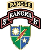 3rd Battalion, 75th Ranger Regiment With Ranger Tab 3.8 Inch Decal