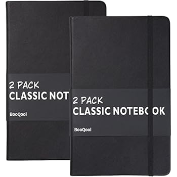 Bullet Journal/Notebook ( 2 Pack ) - Hardcover Dot Grid Notebook, Premium Thick Paper Faux Leather Writing Notebook (5 x 8.25)