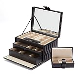 WOLF Caroline Medium Jewelry Case, 8x10.75x7, Black