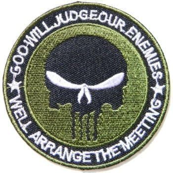 Punisher Skull Ghost Hog Outlaw Hot Rod Rider Army Military Biker Jacket T Shirt Patch Sew Iron on Embroidered Badge Sign