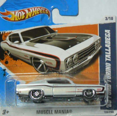 Hot Wheels Muscle Mania '69 Ford Torino Talladega 103/244 on Short Card