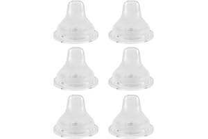 XUNICUTE Sippy Spouts for Philips Avent Anti-Colic Baby Bottles, Soft 100% Silicone Sippy Cup Nipples, Variable Flow, 6m+, 6 Count