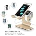 Tranesca 2 in 1 Charging Stand Compatible with Apple Watch Series Ultra2/Ultra/10/9/8/7/6/5/4/3/2/1/SE (38mm/40mm/41mm/42mm/44mm/45mm/46mm/49mm) and Compatible with iPhone of All Series - Gold