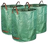 Gardzen 3-Pack 72 Gallons Garden Bag - Reuseable Heavy Duty Gardening Bags, Lawn Pool Garden Leaf Waste Bag