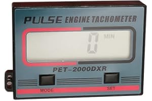 Gexmil Handheld Digital Induction Chainsaw Tachometer, 2 Stroke 4 Stroke Small Engine Tachometer, LCD Display Tach Gauge for Chainsaw Lawnmowers Gasoline Engine Timed in Minutes