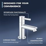 iBathUK Chrome Basin Mixer Taps Hot Cold Bathroom Faucet Pair Solid Brass TB3011 view 3