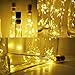 LoveNite Wine Bottle Lights with Cork, 15 Pack Battery Operated 10 LED Cork Shape Silver Wire Colorful Fairy Mini String Lights(No Bottles) for DIY, Party, Christmas, Wedding Decor (Warm White)