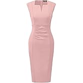 Allegra K Women's Sheath Dress Pencil Work Sleeveless Professional Office Dresses