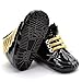Beeliss Baby Sneakers Crib Shoes with Angel Wings (0-6 Months, Black)