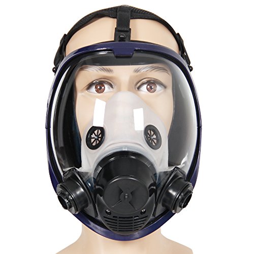 Three-In-One Function Supplied Air Fed Respirator System & Full Face Gas Mask, FDA Tested, Breathe Easily, Don't Need Cartridge, Mask Included