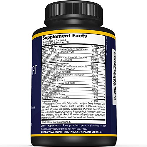 Premium Prostate Supplement â€“ Powerful Prostate Support Capsules â€“ Includes Saw Palmetto Extract & 30 Herbs for Prostate Health Support â€“ 90 Capsules