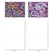 The Best Card Company - 10 Colorful Blank Note Cards with Envelopes (4 x 5.12Inch) - Assorted Boxed Set - Crazy for Paisley M6570OCB