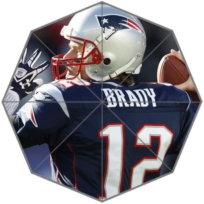 RainbowRain Tom Brady Compact Fabric Waterproof Rainy Sunny Custom Foldable Umbrella 01