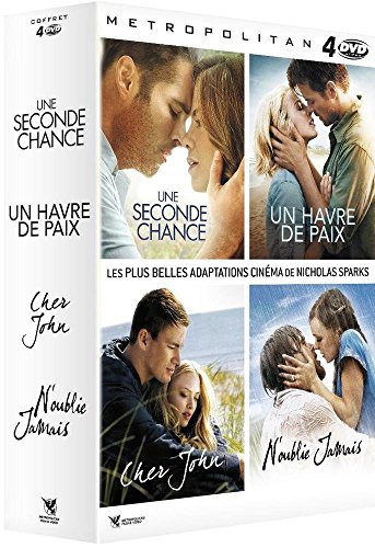 Coffret Nicholas Sparks : Une seconde chance + N'oublie jamais + Cher John + Un havre de paix - Pack
