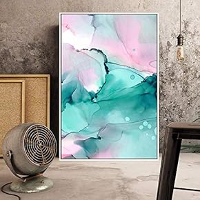 Framed Canvas Wall Art for Living Room, Bedroom Organic Pastel Abstract XV Canvas Prints for Home Decoration Ready to Hang - 16x24 inches