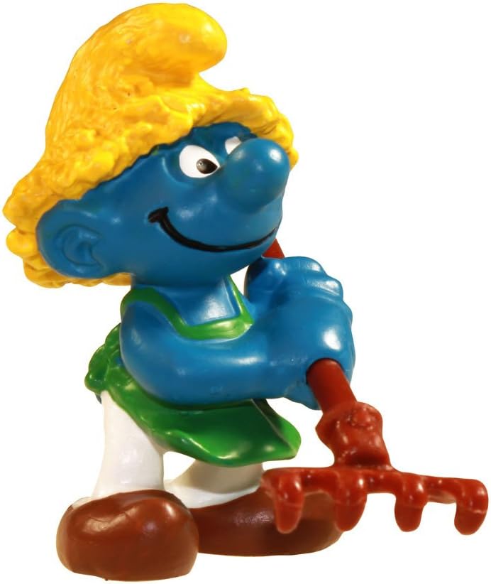 Schleich Limited Edition 2" Gardener Smurf with Rake Figure