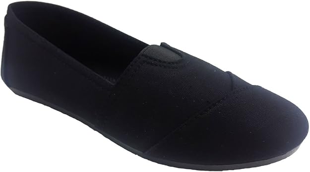 black canvas flats womens