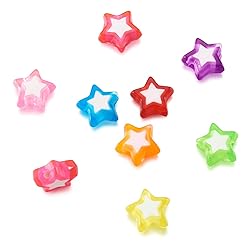 Craftdady 100pcs Transparent Random Mixed Colors