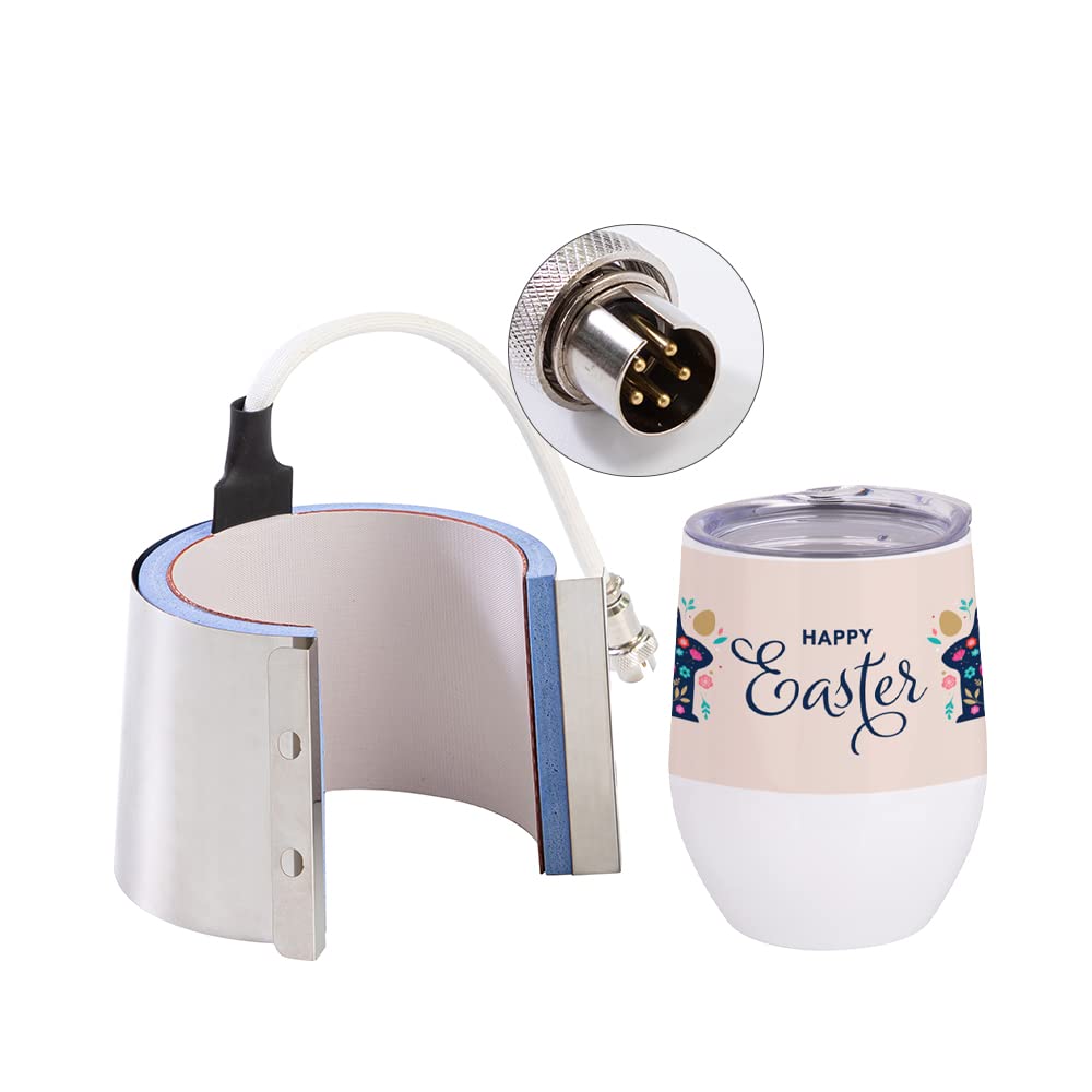 Photo 1 of PYD Life 5 Pin 12 OZ Tapered Wine Tumbler Tumbler Press Attachment for 12 OZ Sublimation Tapered Wine Tumbler Cups Tumbler Press Replacement Heater