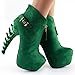 SHOW STORY Trendy Buckle Zip High-top Bone Heel Platform Ankle Boots,LF80620