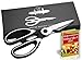 Heavy Duty Kitchen Scissors - Best Stainless Steel Kitchen Shears By Chef Jacques - Multi-Purpose, Large, Super Sharp with Soft Grip Handles - Black (eBook Included)