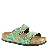 Birkenstock Unisex Arizona Tropical Leaf Green Birko-flor¿ Sandals - 6-6.5 2A(N) US Women