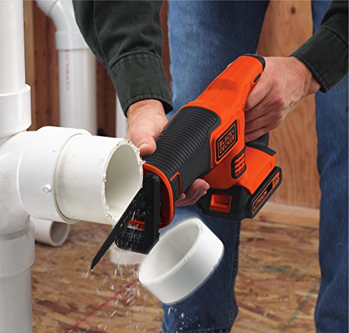 Black+Decker Li-Ion Akku-Säbelsäge (18V, 22 mm Hublänge, max. 110 mm Schnitttiefe, flexibler Sägeschuh, ergonomische… – Bild 4
