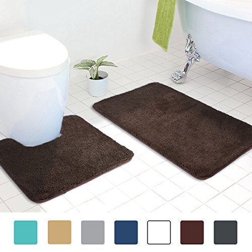 Mayshine bath mat sets for bathroom rugs and 2 piece to…