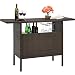 Best Choice Products Outdoor Patio Wicker Bar Counter Table w/ 2 Steel Shelves, 2 Sets of Rails primary