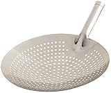 Winco Stainless Steel Round Skimmer, 12-Inch, Medium