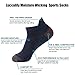 Low Cut Running Socks, Luccalily Unisex Moisture Wicking Athletic Cushion Hiking Camping Running Walking Ankle Socks,3 Pairsthumb 3