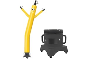MOUNTO 10ft Inflatable Dancer Waving Tube Man Puppet for Store Sign (Yellow)