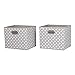 South Shore Storit Fabric Storage Baskets, 2-Pack-Taupe and White