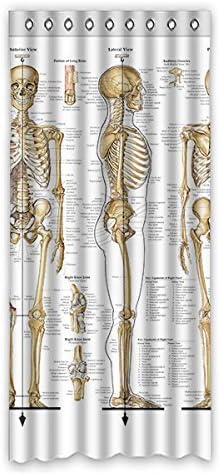 Custom Skeleton Polyester Room Window Curtains 50" x 108"(one piece)