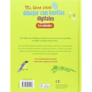 Animales. Dibuja Con Tus Huellas Digitales (Mi libro para dibujar con huellas digitales)