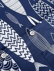 KYKU Fishing Shirts for Men Short Sleeve Hawaiian