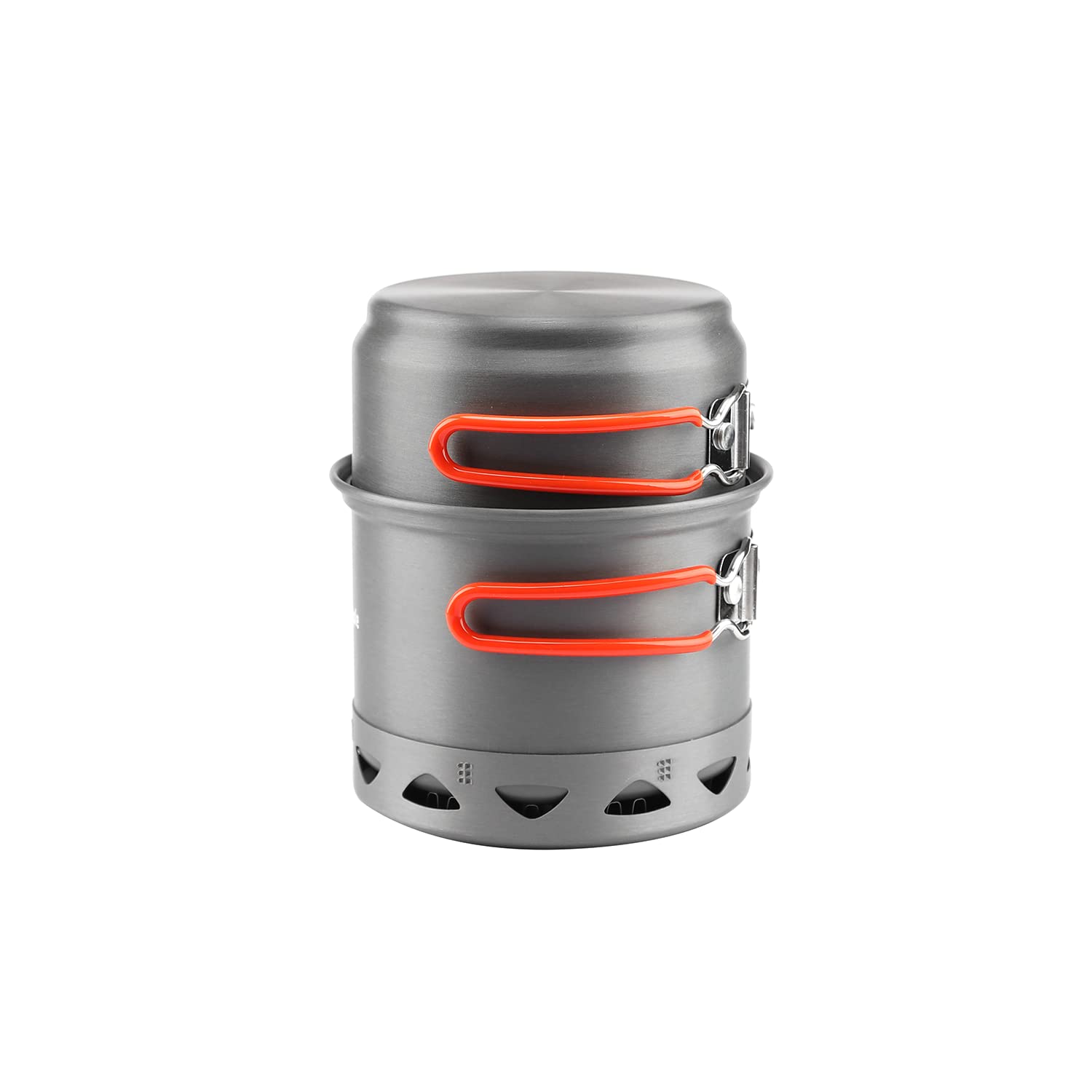 Fire-Maple Camping Pot Bowl Foldable Backpacking Cooking Set Pots for 1 Person 268g FMC-217 Ultralight Outdoor Single Cookware with Heat Exchanger