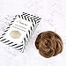 Bella Hair Messy Bun Human Hair Scrunchie, Instant Up-do Donut Chignon Curly Wavy Hairpieces for Women (#8 Brown/Light Chestnut Brown)