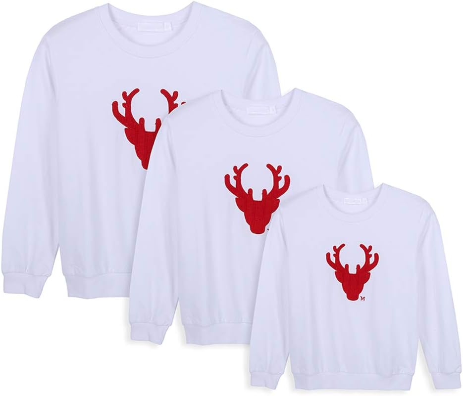 Gyratedream Sweatshirts Women Men Kids Family Matching T-Shirt Parents-Child Christmas Printed Long Sleeve Tops