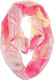 Vivian & Vincent Soft Light Weight Airy Artistic Circles Print Sheer Infinity Scarf