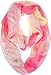Vivian & Vincent Soft Light Weight Airy Artistic Circles Print Sheer Infinity Scarf