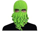Amurleopard Unisex Barbarian Knit Beanie Octopus (One size, Green)