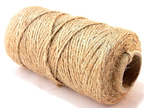 Natural Jute Twine Best Arts Crafts Gift Twine Christmas Twine Industrial Packing Materials Durable String for Gardening Applications 260 feet by PetriStor